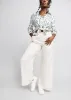 Nahema Women's Wide Leg Linen Blend Pants (Sand) sold by D'iyanu