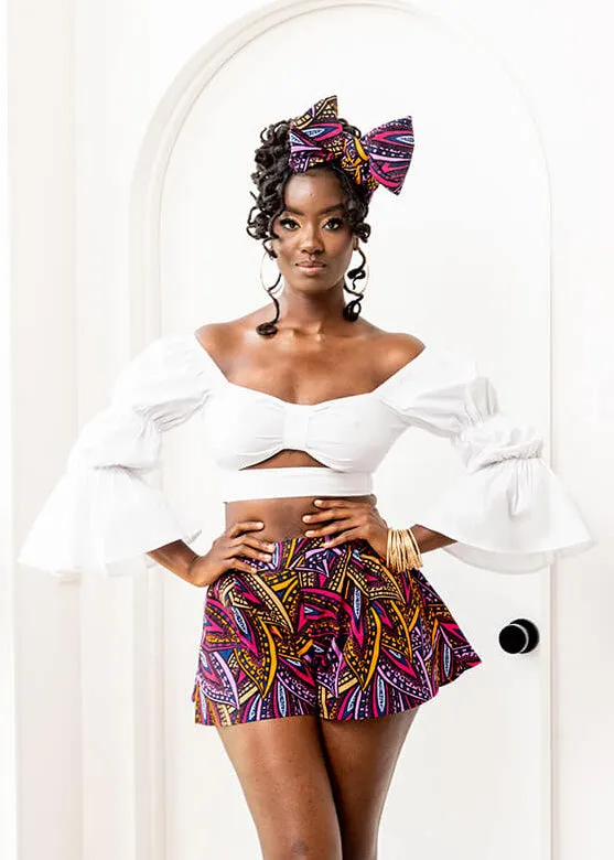 Ambar Women's Crop Top (White) sold by D'iyanu product image thumbnail 3