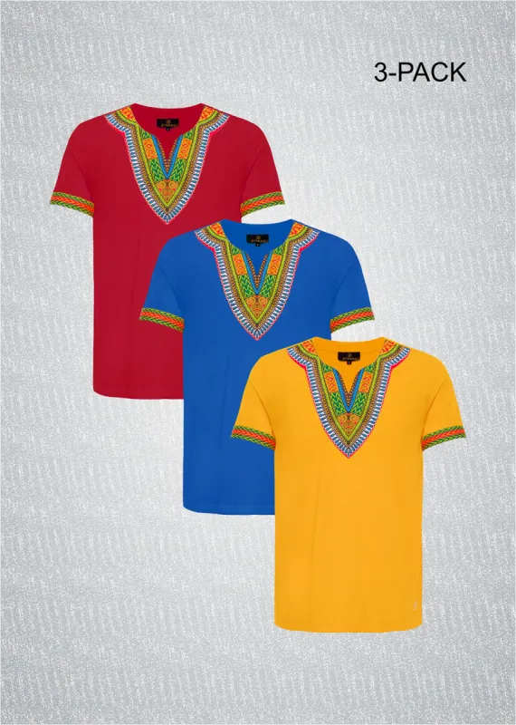Dashiki Men's T-Shirt 3-Pack sold by D'iyanu