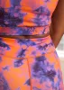 Adamma Women's African Print Sports Bra (Sunset Tie Dye) sold by D'iyanu