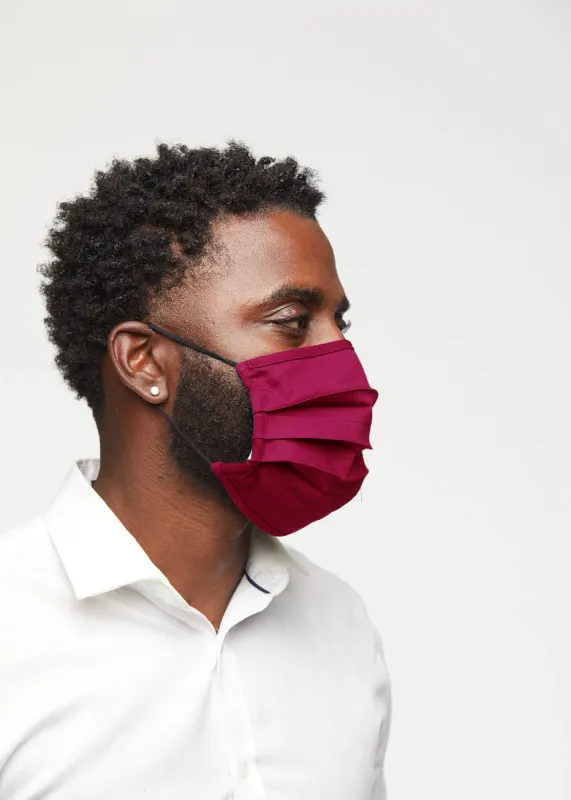 Uzo 2 Layer Reusable Face Mask (Maroon)-Clearance sold by D'iyanu