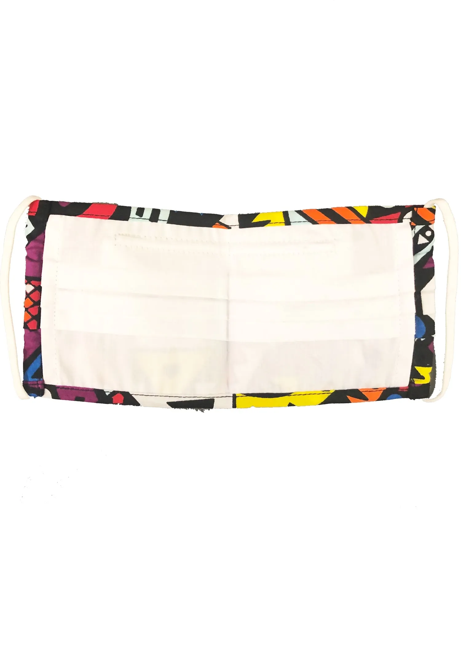 Uzo African Print 2 Layer Reusable Face Mask (Yellow Purple Tribal)-Clearance sold by D'iyanu product image thumbnail 4