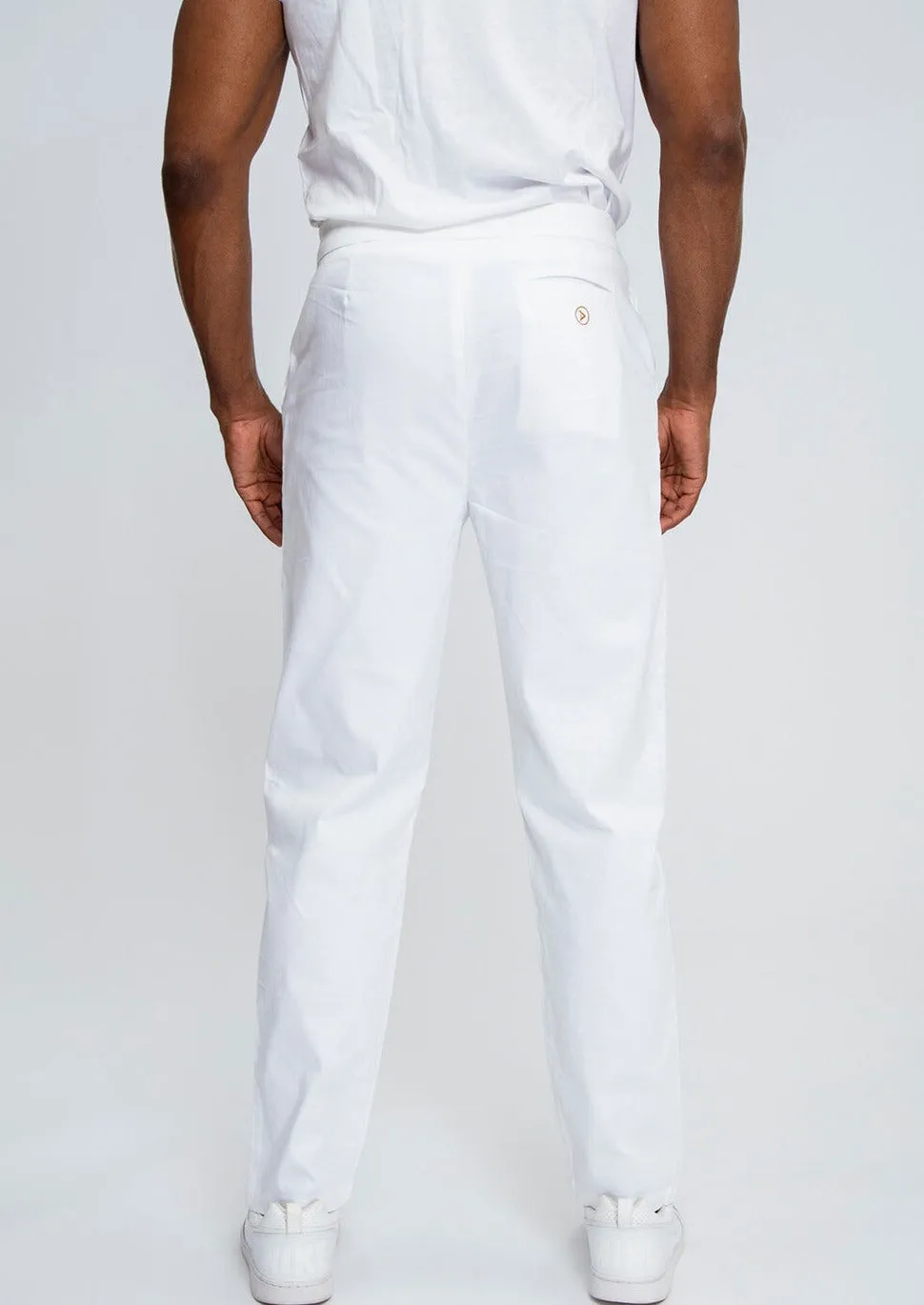 Adil Men's Traditional Dress Pants with Drawstring (White) sold by D'iyanu product image thumbnail 3