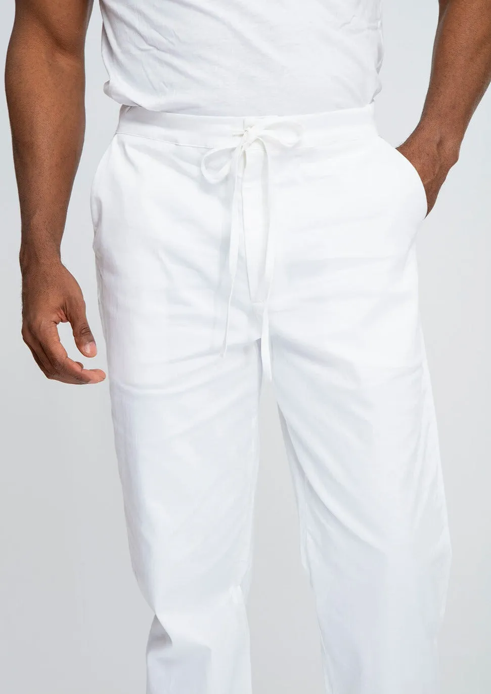 Adil Men's Traditional Dress Pants with Drawstring (White) sold by D'iyanu