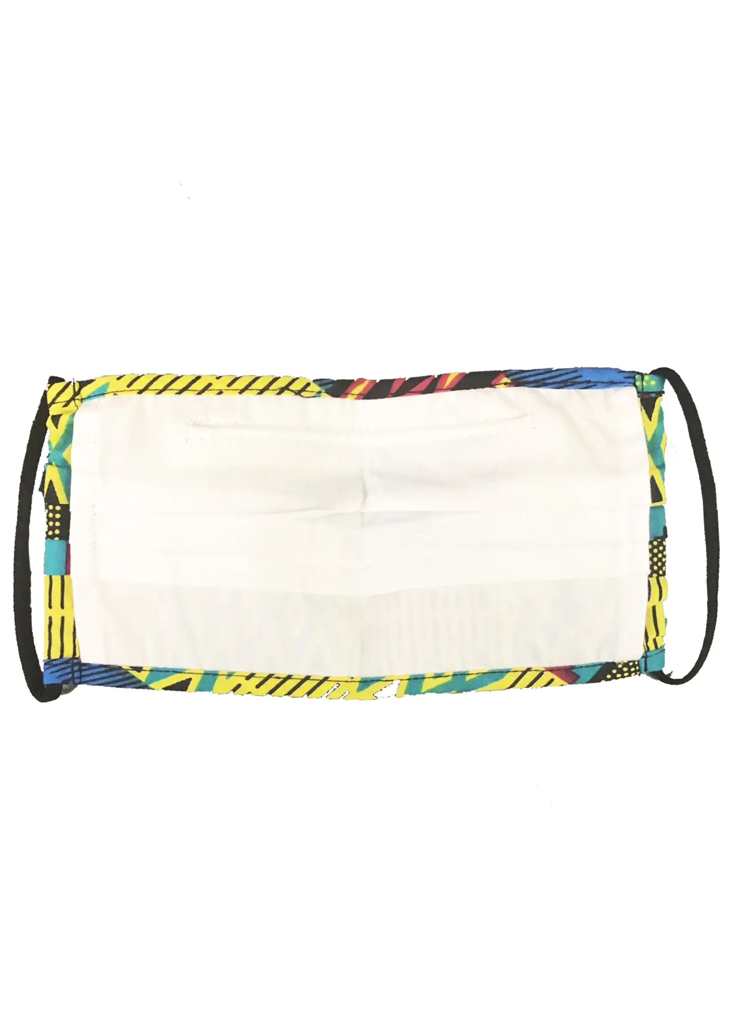 Uzo African Print 2 Layer Reusable Face Mask (Royal Blue Gold Kente)-Clearance sold by D'iyanu product image thumbnail 3