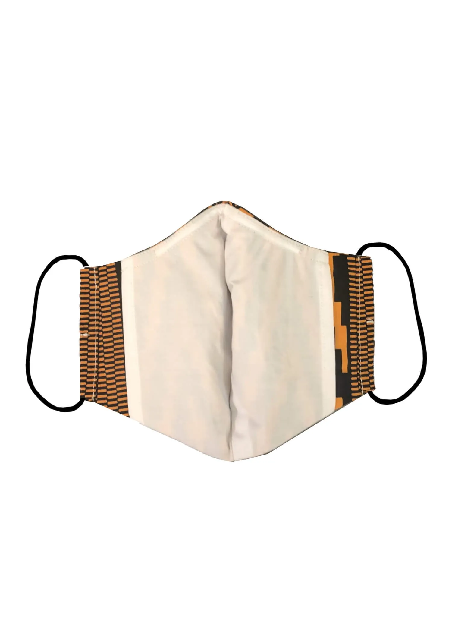 Dabo African Print 2 Layer Reusable Face Mask (Orange Navy Diamonds)-Clearance sold by D'iyanu product image thumbnail 3