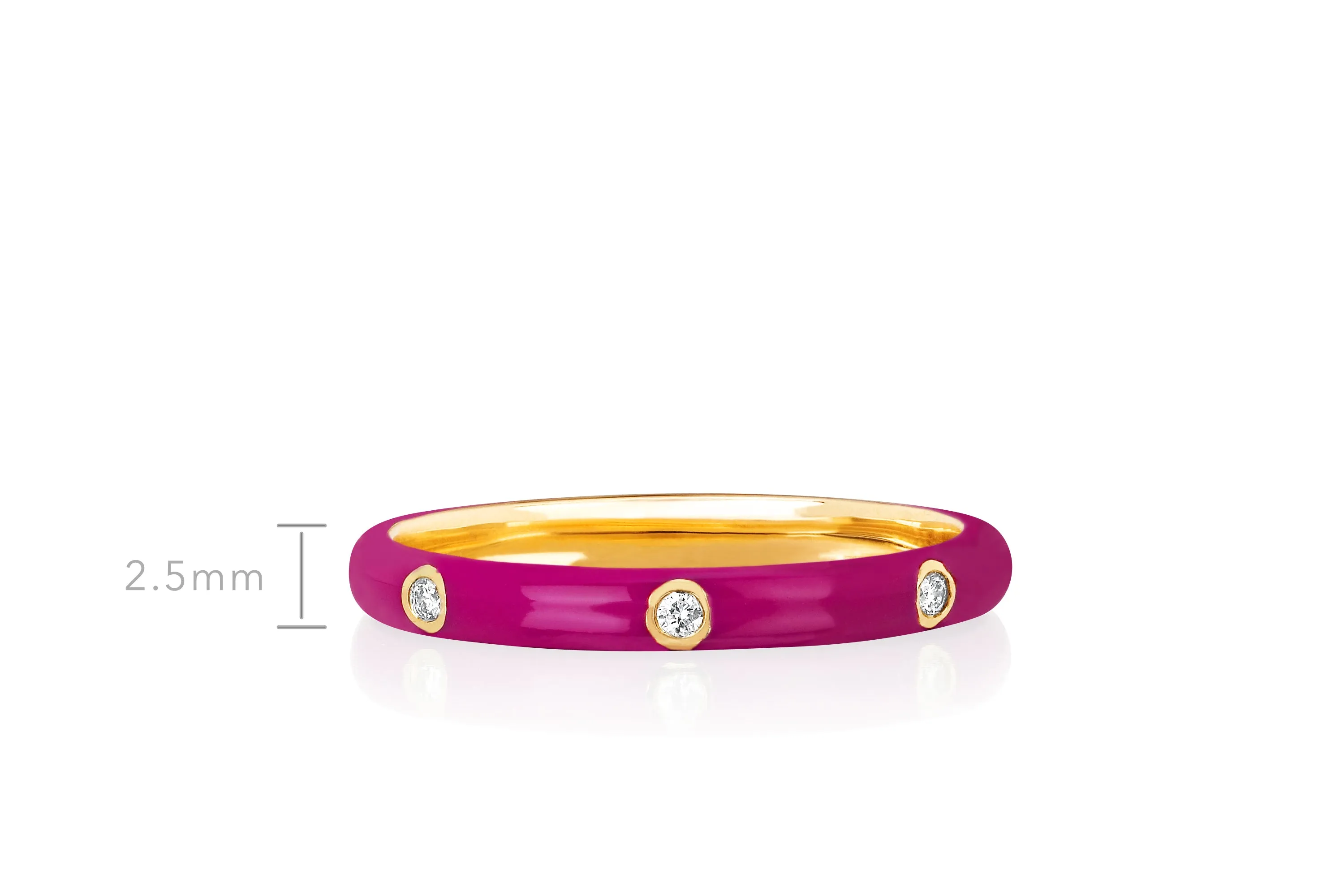 3 Diamond & Berry Enamel Stack Ring sold by EF Collection product image thumbnail 5