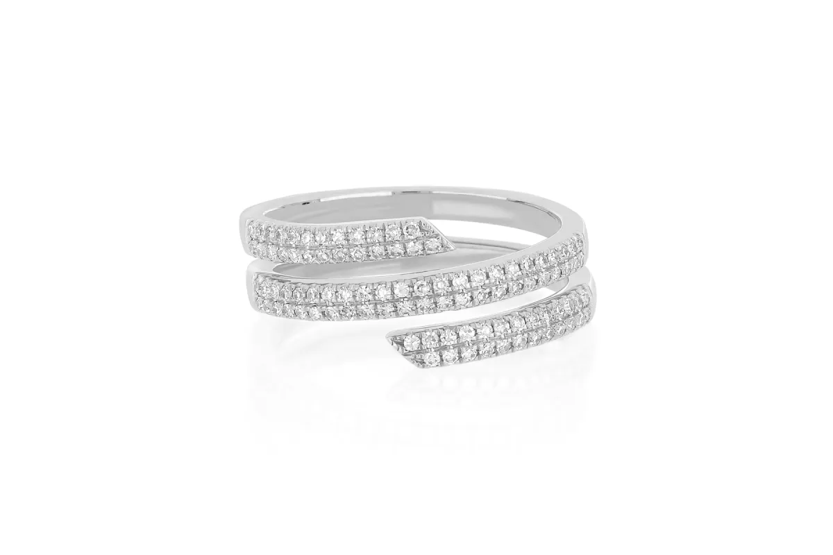 Diamond Swirl Ring sold by EF Collection