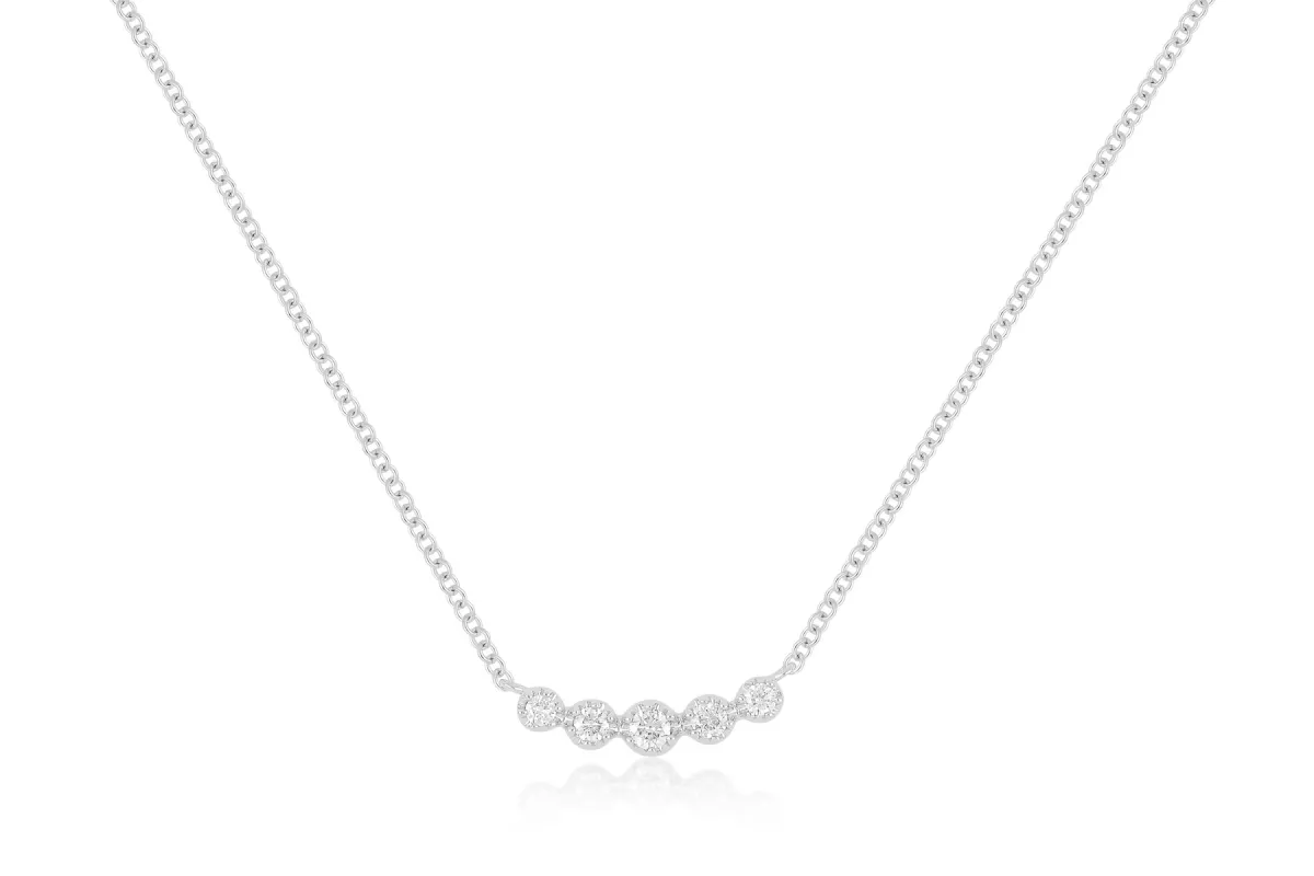 Diamond Crown Crescent Necklace sold by EF Collection