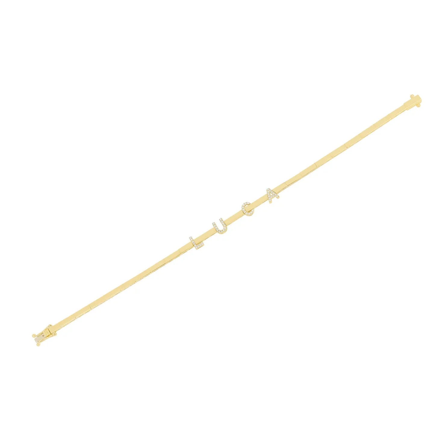 Gold & Diamond Name Eternity Bracelet sold by EF Collection product image thumbnail 5