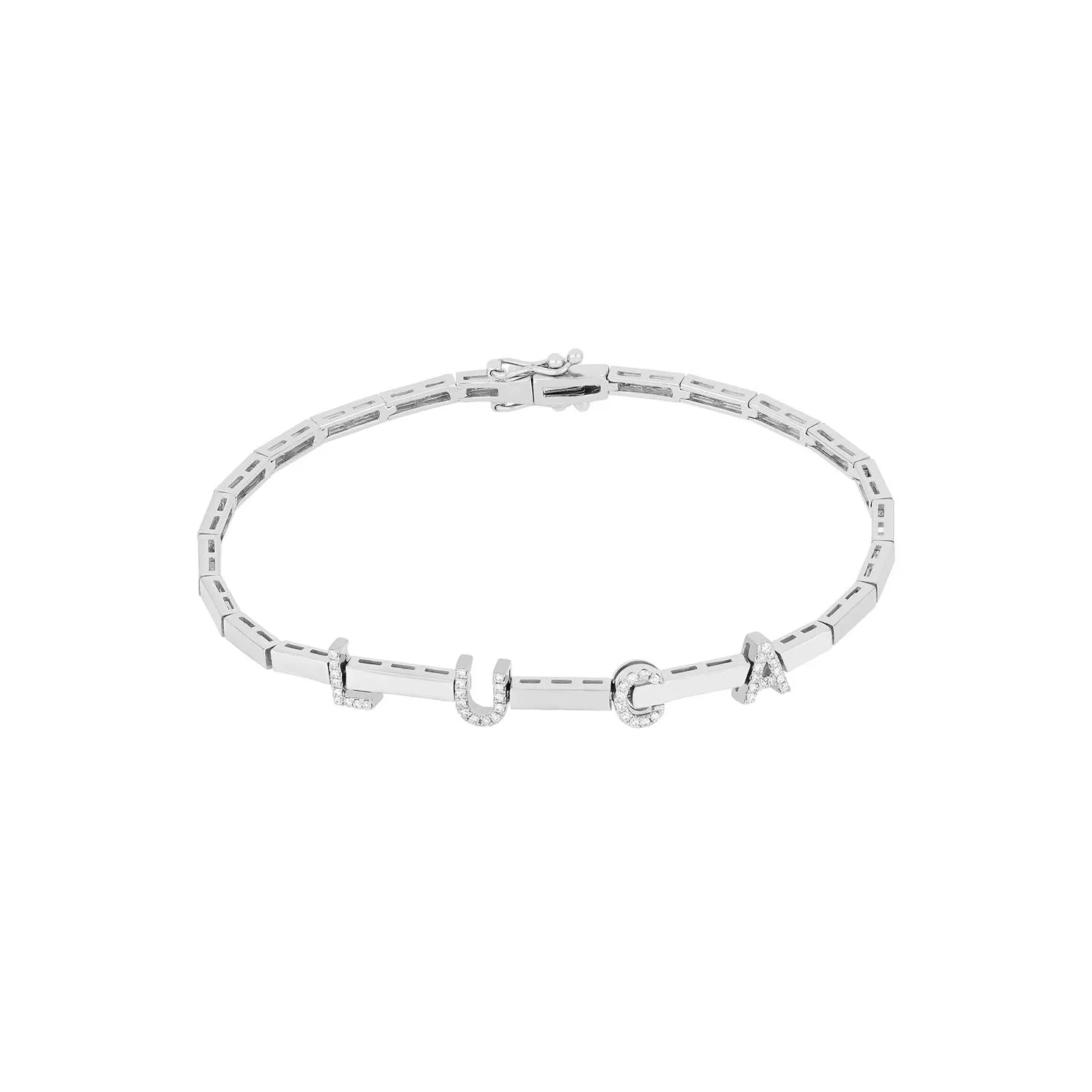 Gold & Diamond Name Eternity Bracelet sold by EF Collection product image thumbnail 4