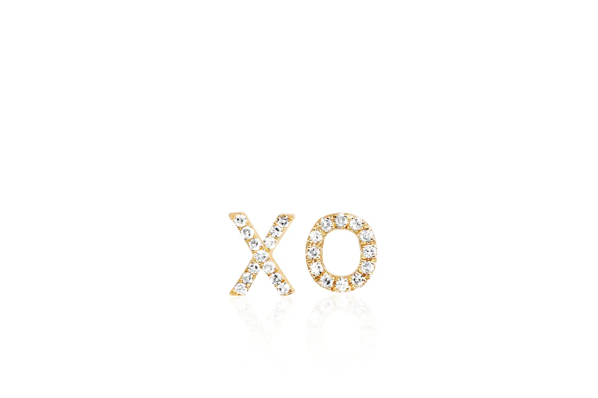 Diamond XO Stud Earring sold by EF Collection