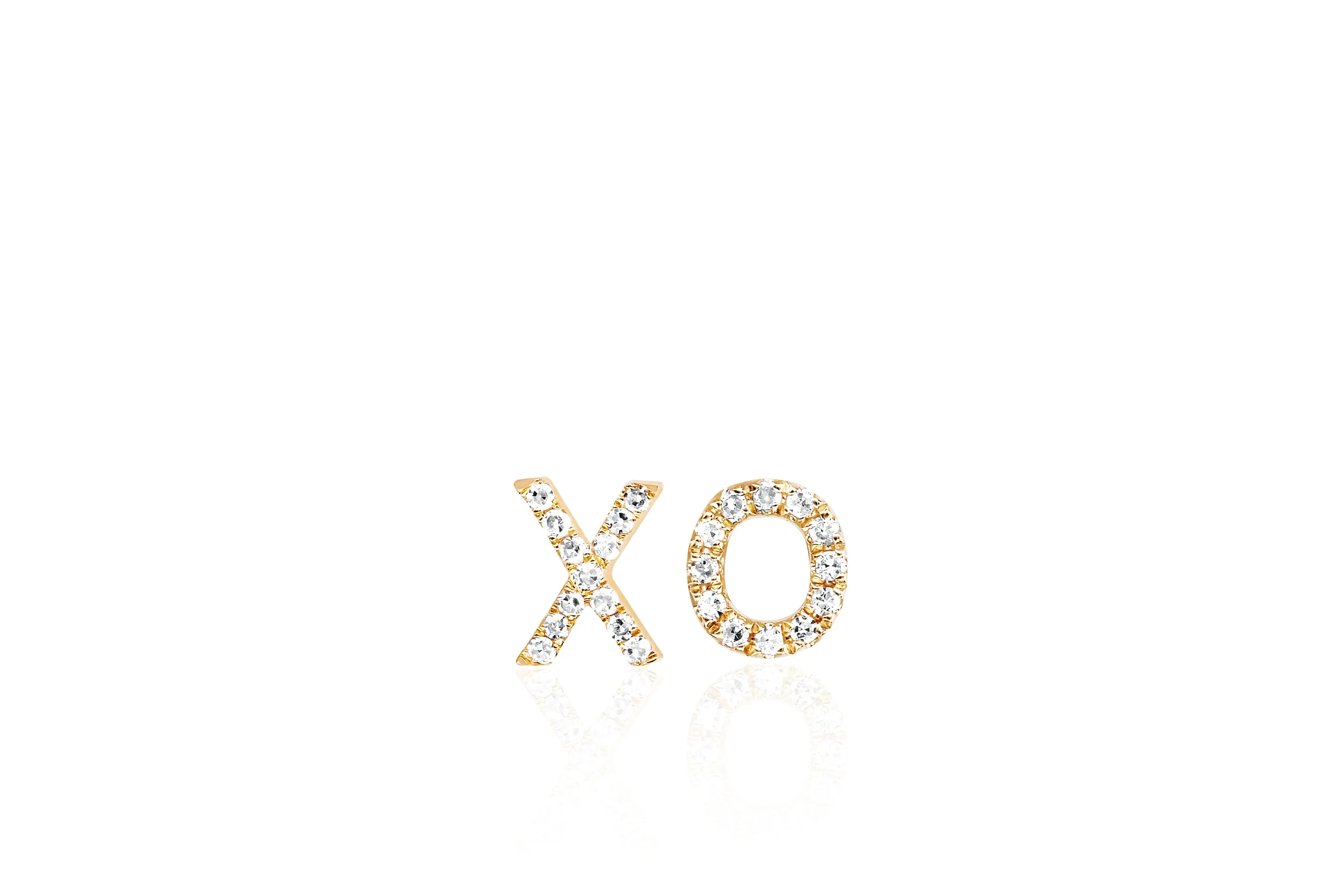 Diamond XO Stud Earring sold by EF Collection