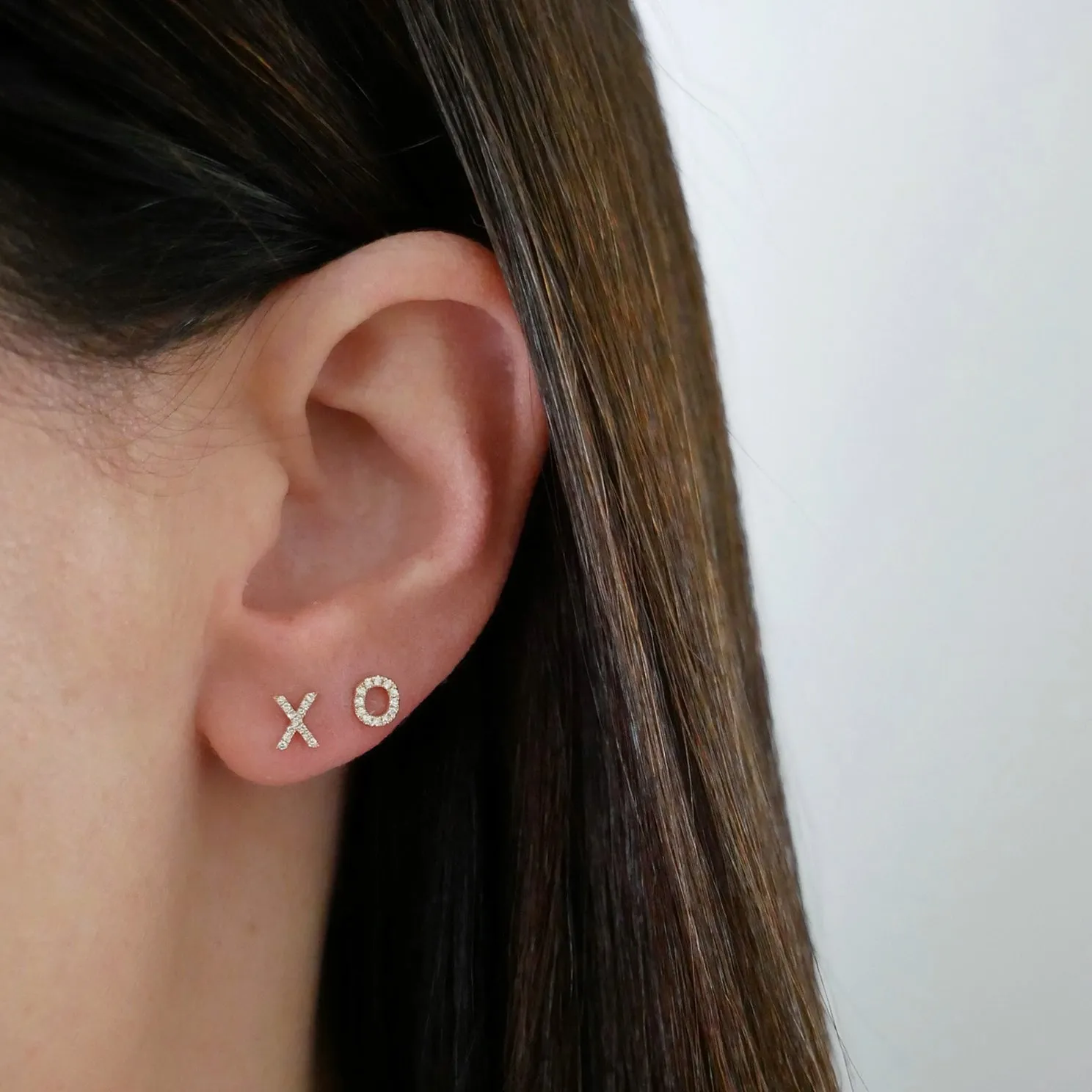 Diamond XO Stud Earring sold by EF Collection product image thumbnail 2