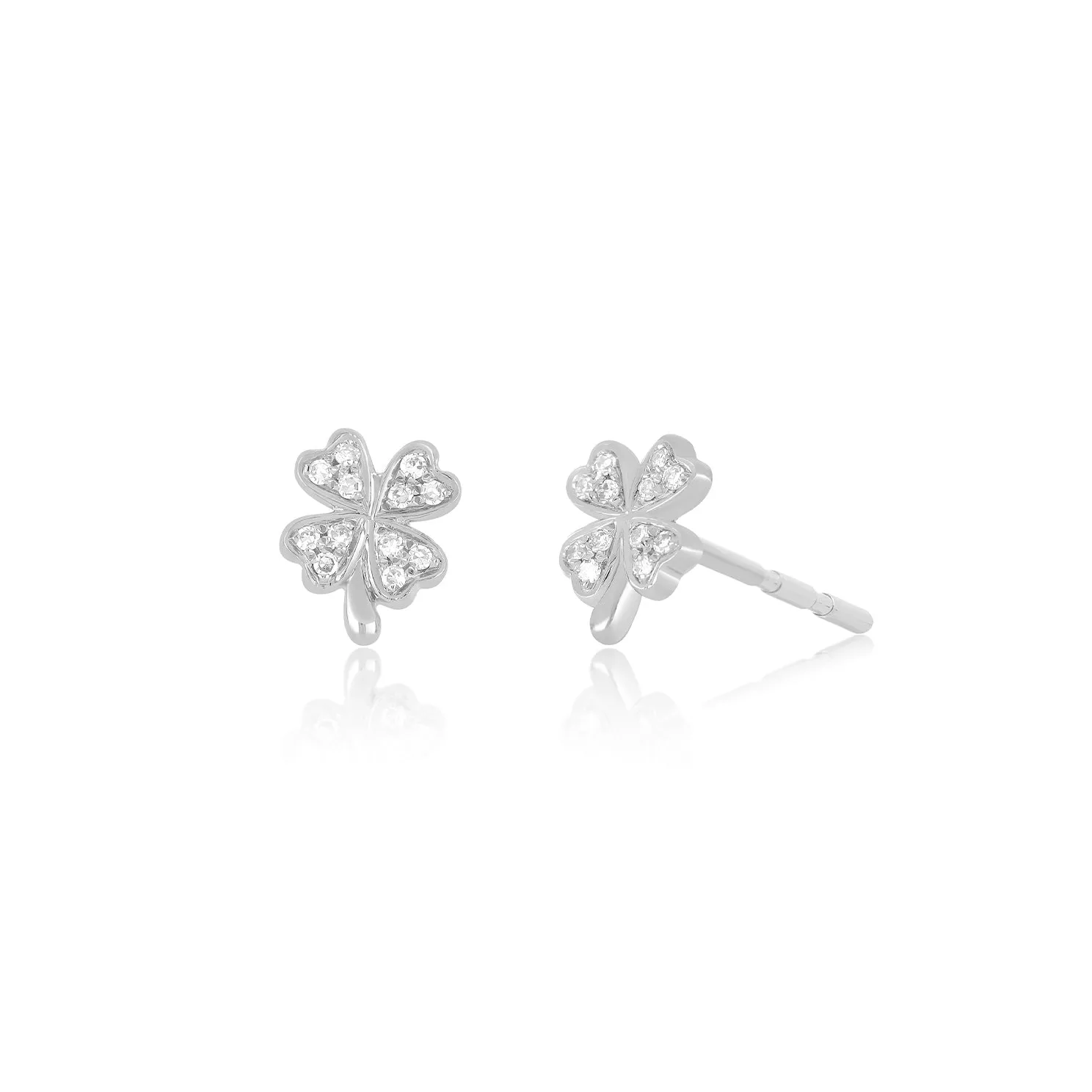 Diamond Mini Clover Stud Earring sold by EF Collection product image thumbnail 4