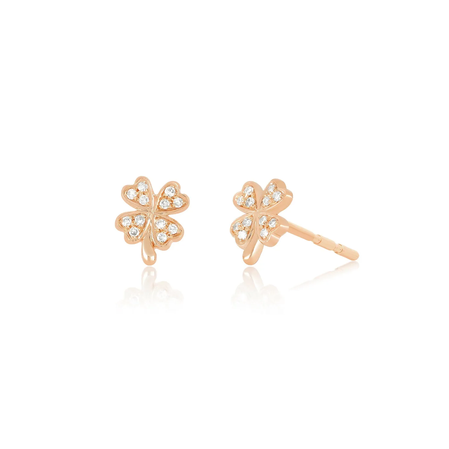 Diamond Mini Clover Stud Earring sold by EF Collection product image thumbnail 3