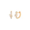 Diamond Cluster Mini Huggie Earring sold by EF Collection