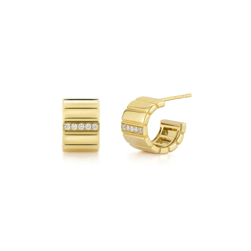 Kaia Huggie Earrings sold by EF Collection