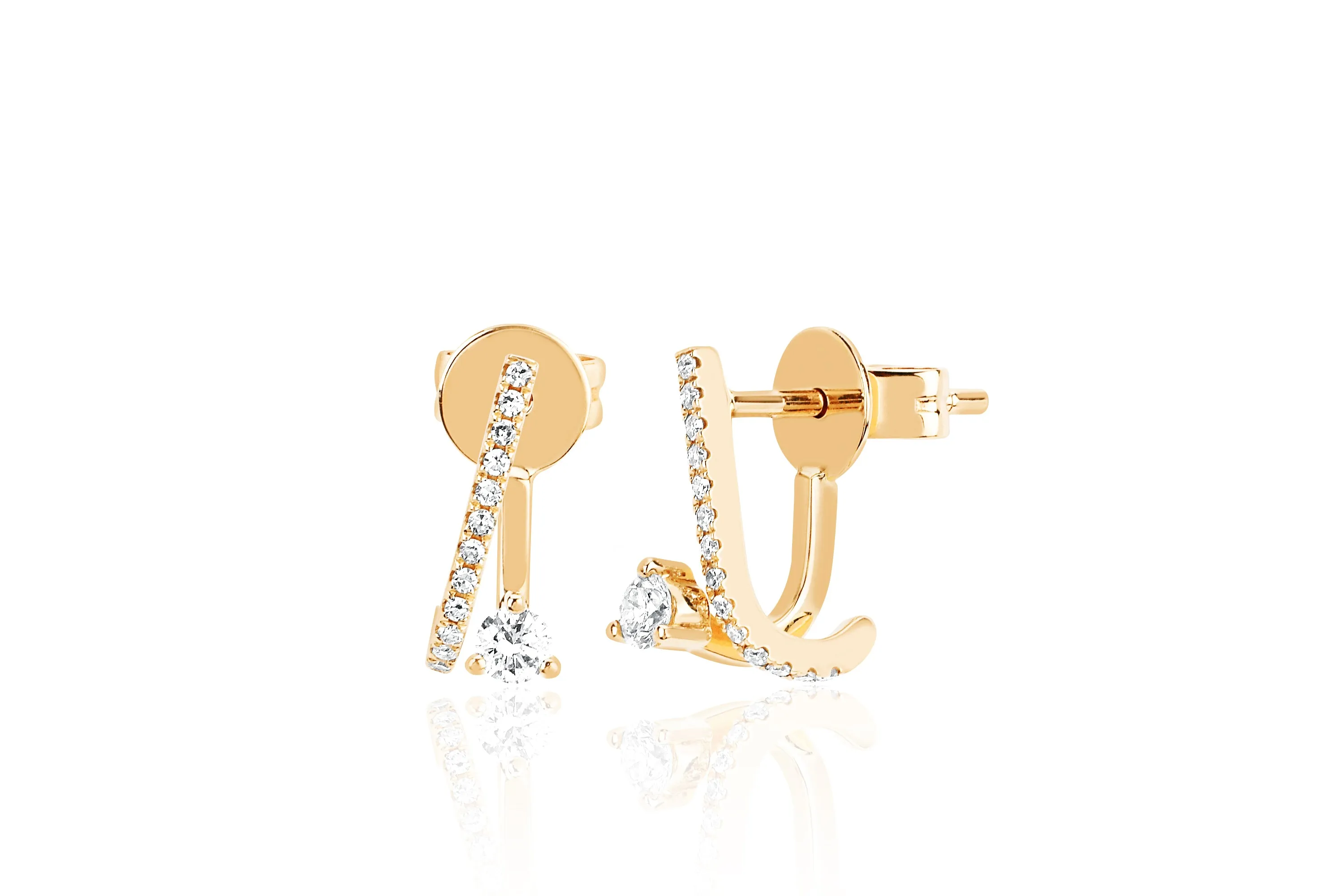 Prong Set Diamond Illusion Stud Earring sold by EF Collection