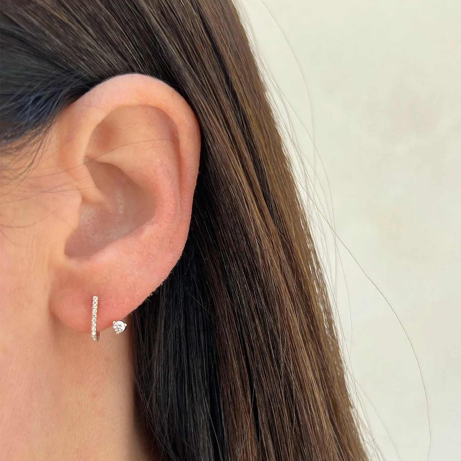 Prong Set Diamond Illusion Stud Earring sold by EF Collection product image thumbnail 2