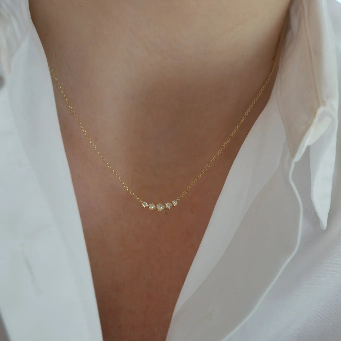 Diamond Crown Crescent Necklace sold by EF Collection product image thumbnail 2