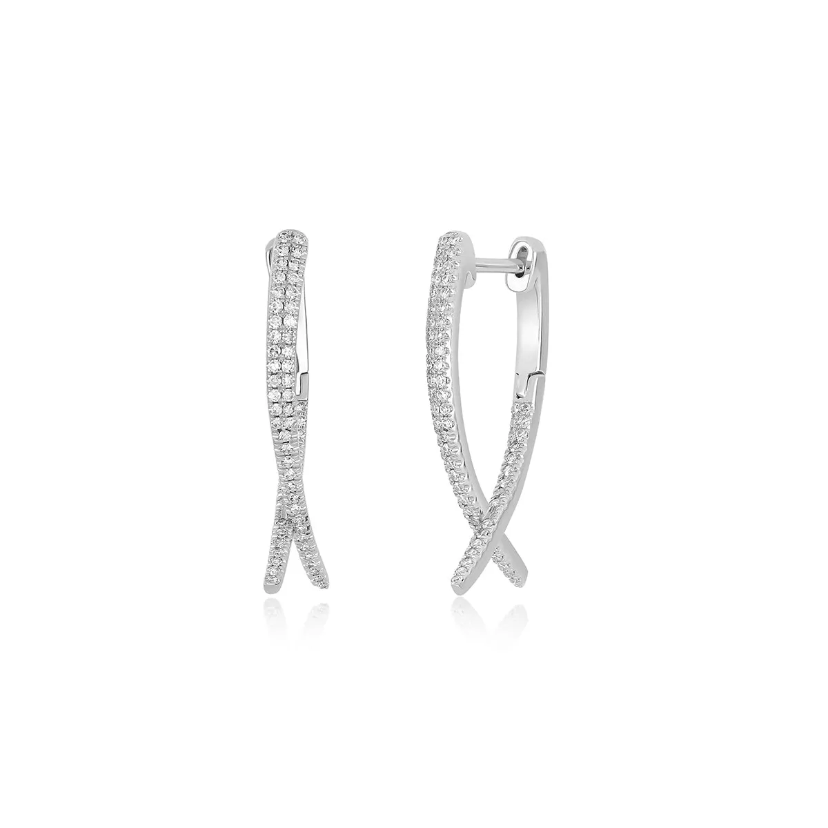 Diamond Loop Hoop Earring sold by EF Collection product image thumbnail 4