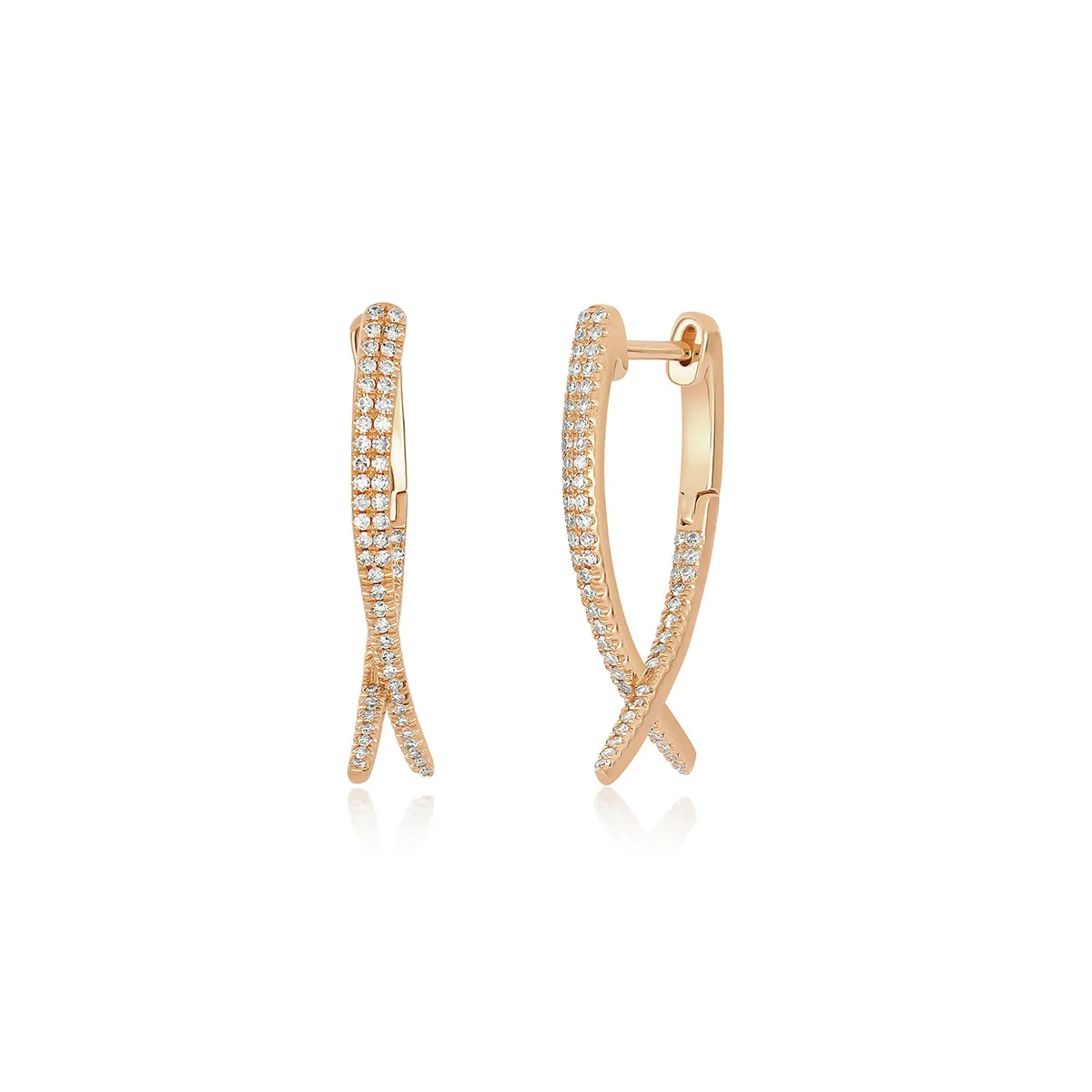 Diamond Loop Hoop Earring sold by EF Collection product image thumbnail 3