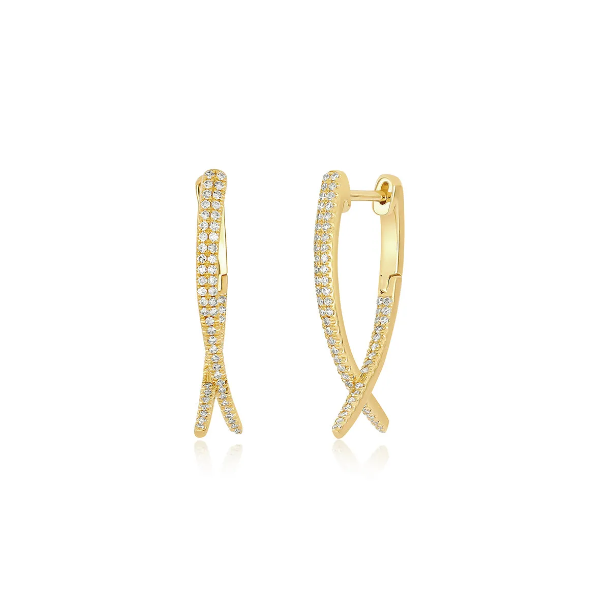 Diamond Loop Hoop Earring sold by EF Collection