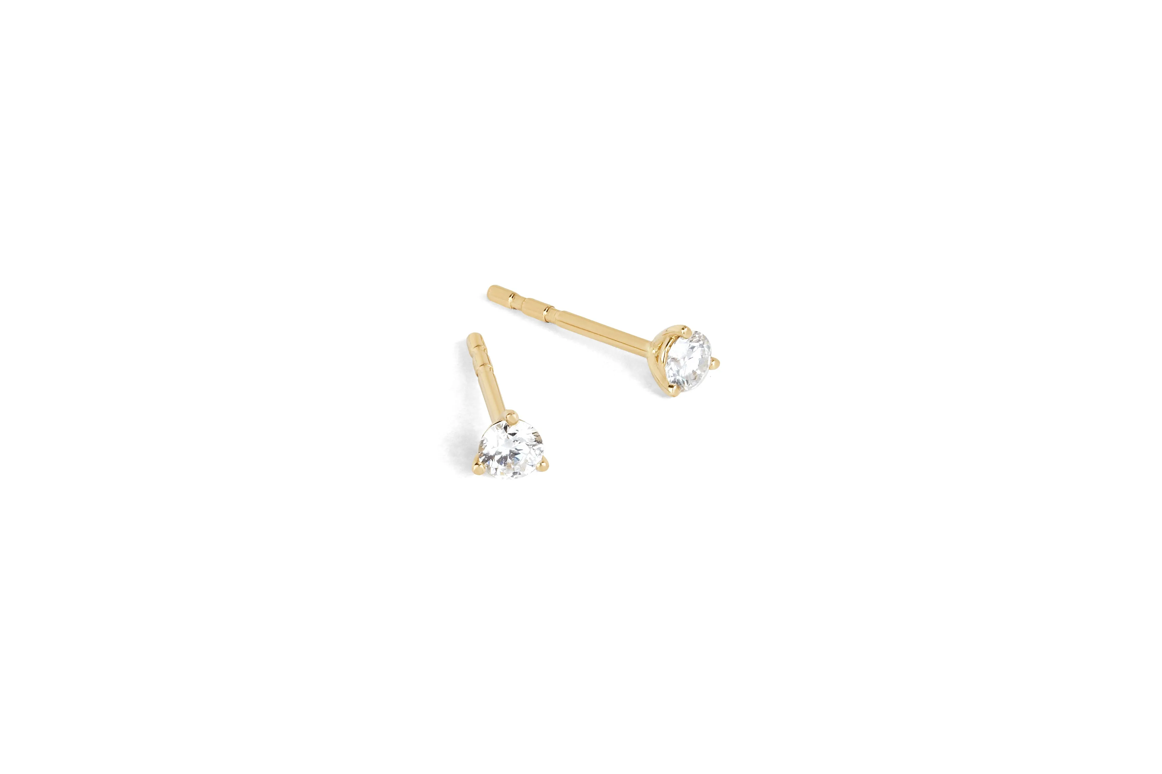Solitaire Diamond Stud Earring sold by EF Collection