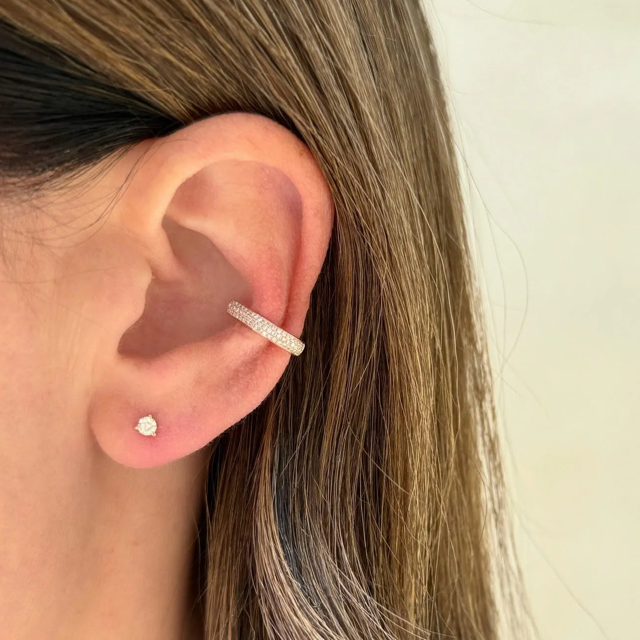 Solitaire Diamond Stud Earring sold by EF Collection product image thumbnail 5