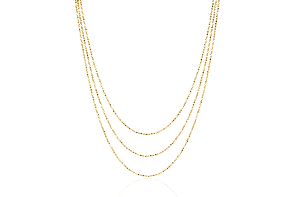 Hasson Triple Layered Chain Necklace made by EF Collection
