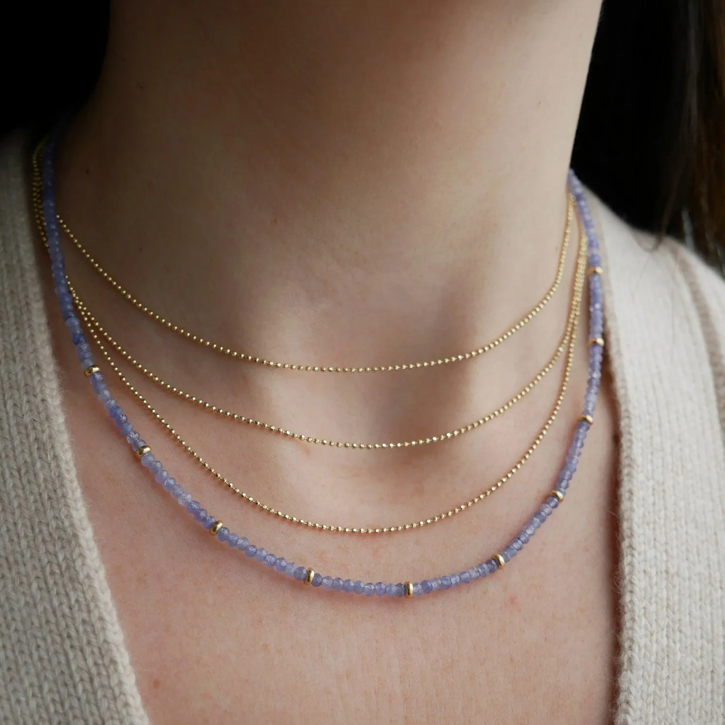 Hasson Triple Layered Chain Necklace sold by EF Collection product image thumbnail 4