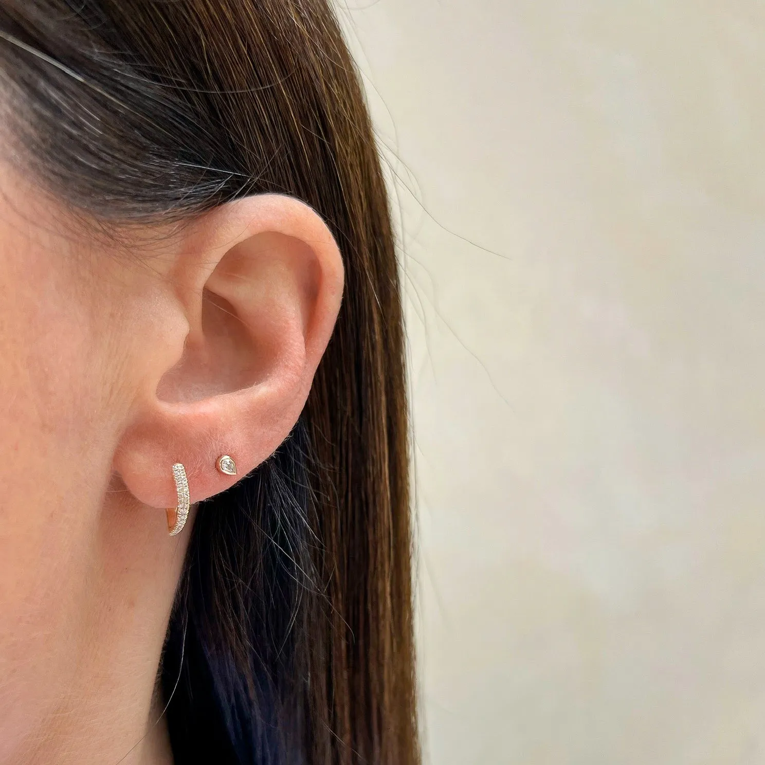 Diamond Pointed Huggie Earring sold by EF Collection product image thumbnail 5