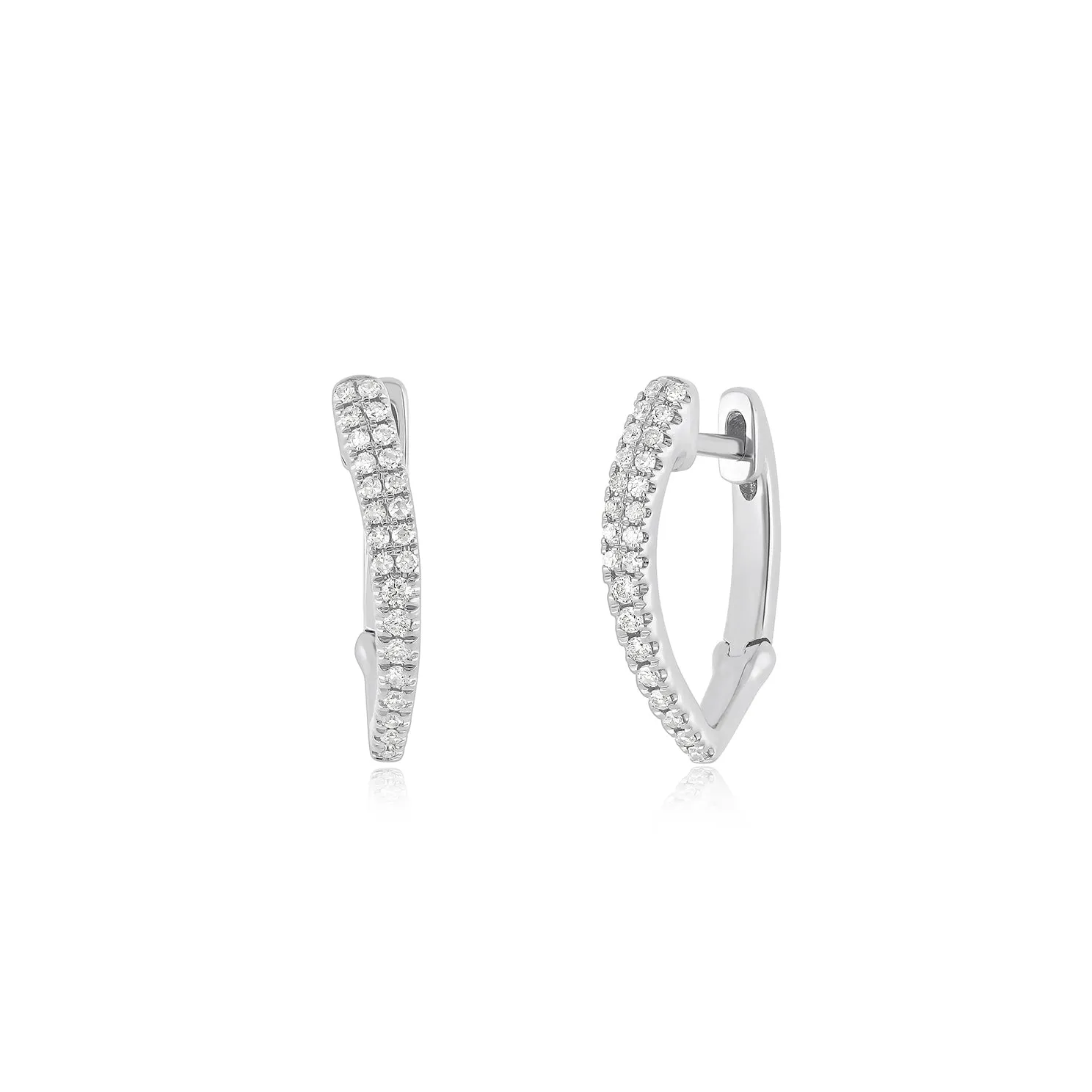 Diamond Pointed Huggie Earring sold by EF Collection product image thumbnail 4