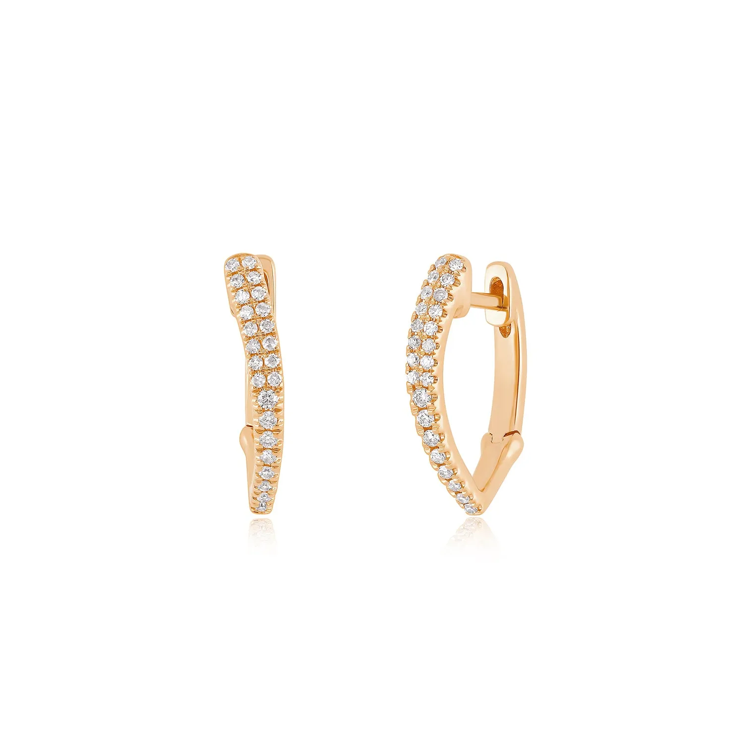 Diamond Pointed Huggie Earring sold by EF Collection product image thumbnail 3