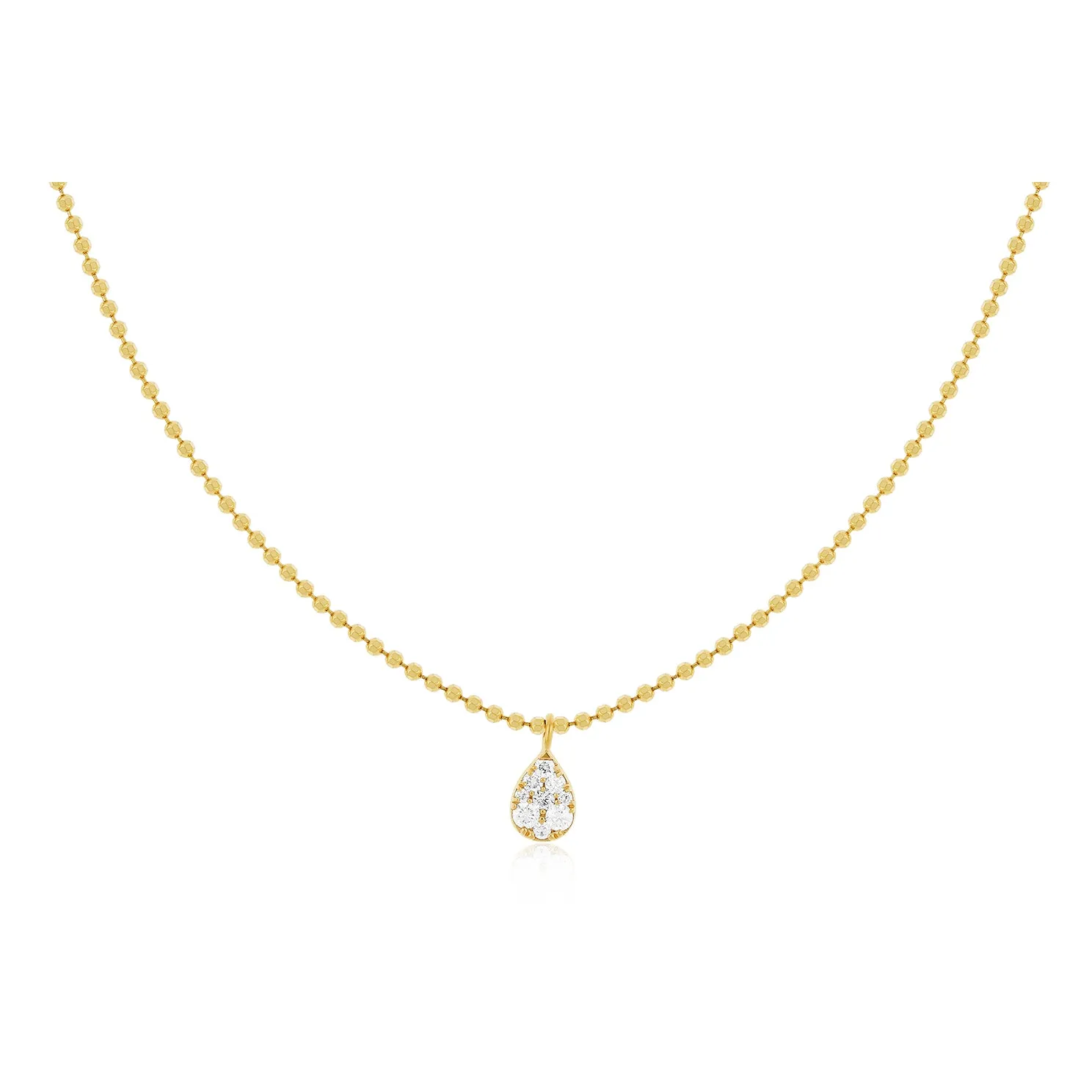 Full Cut Diamond Teardrop Necklace sold by EF Collection
