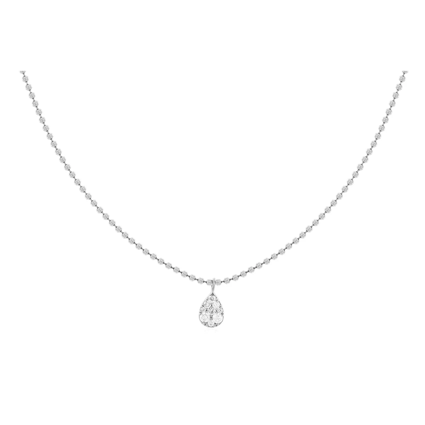 Full Cut Diamond Teardrop Necklace sold by EF Collection product image thumbnail 4
