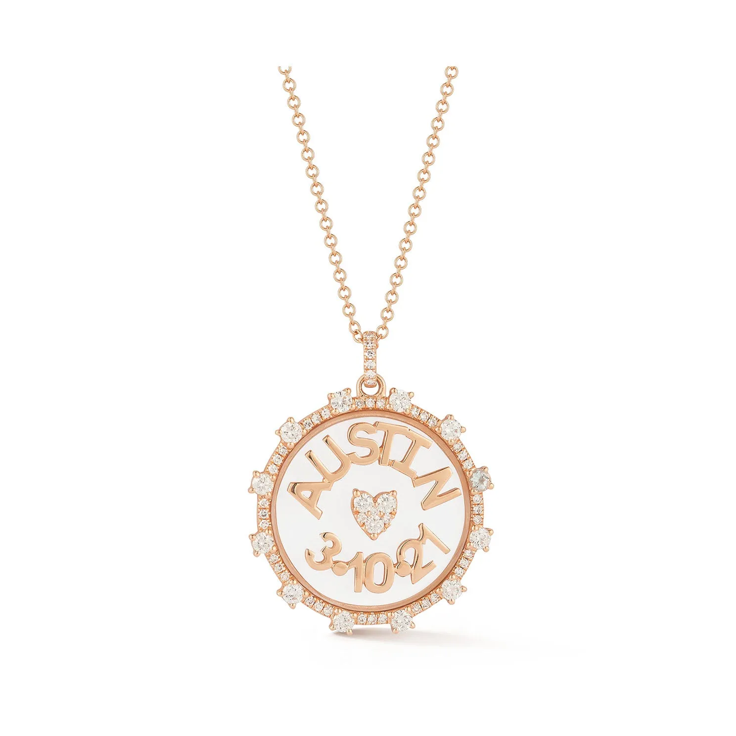 Floating Name & Date Necklace sold by EF Collection product image thumbnail 4