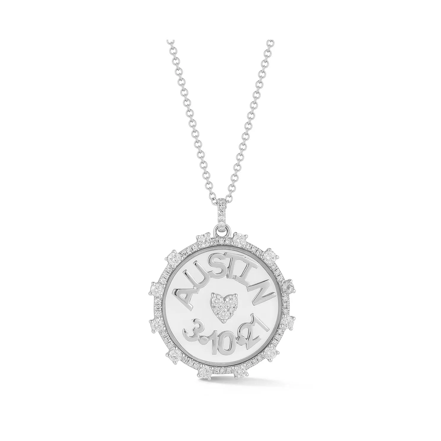 Floating Name & Date Necklace sold by EF Collection product image thumbnail 5