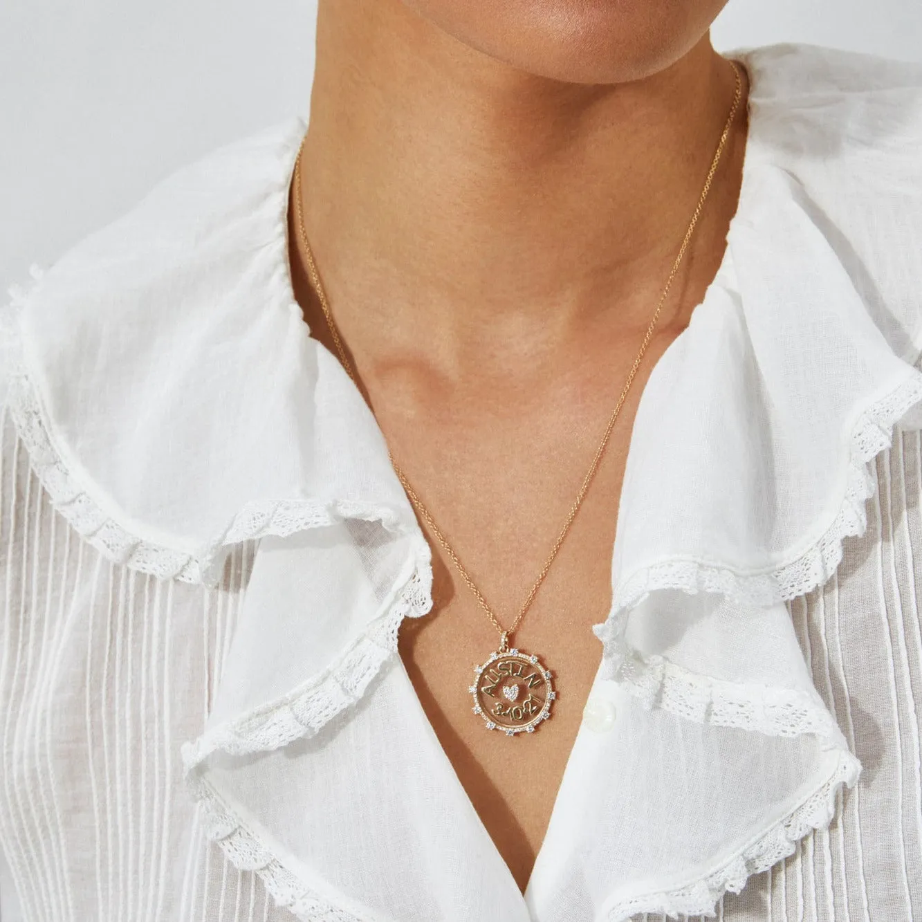 Floating Name & Date Necklace sold by EF Collection product image thumbnail 2