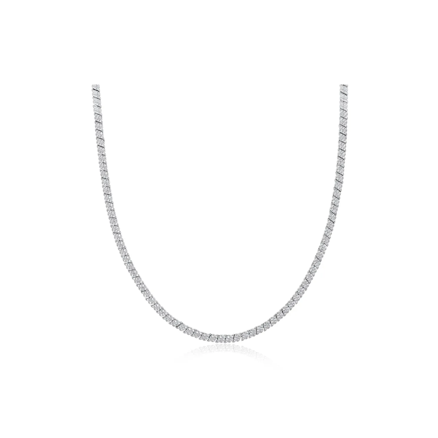 Diamond Twist Eternity Necklace sold by EF Collection product image thumbnail 4
