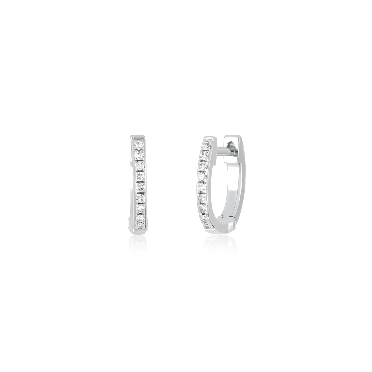Diamond Mini Huggie Earring sold by EF Collection product image thumbnail 4