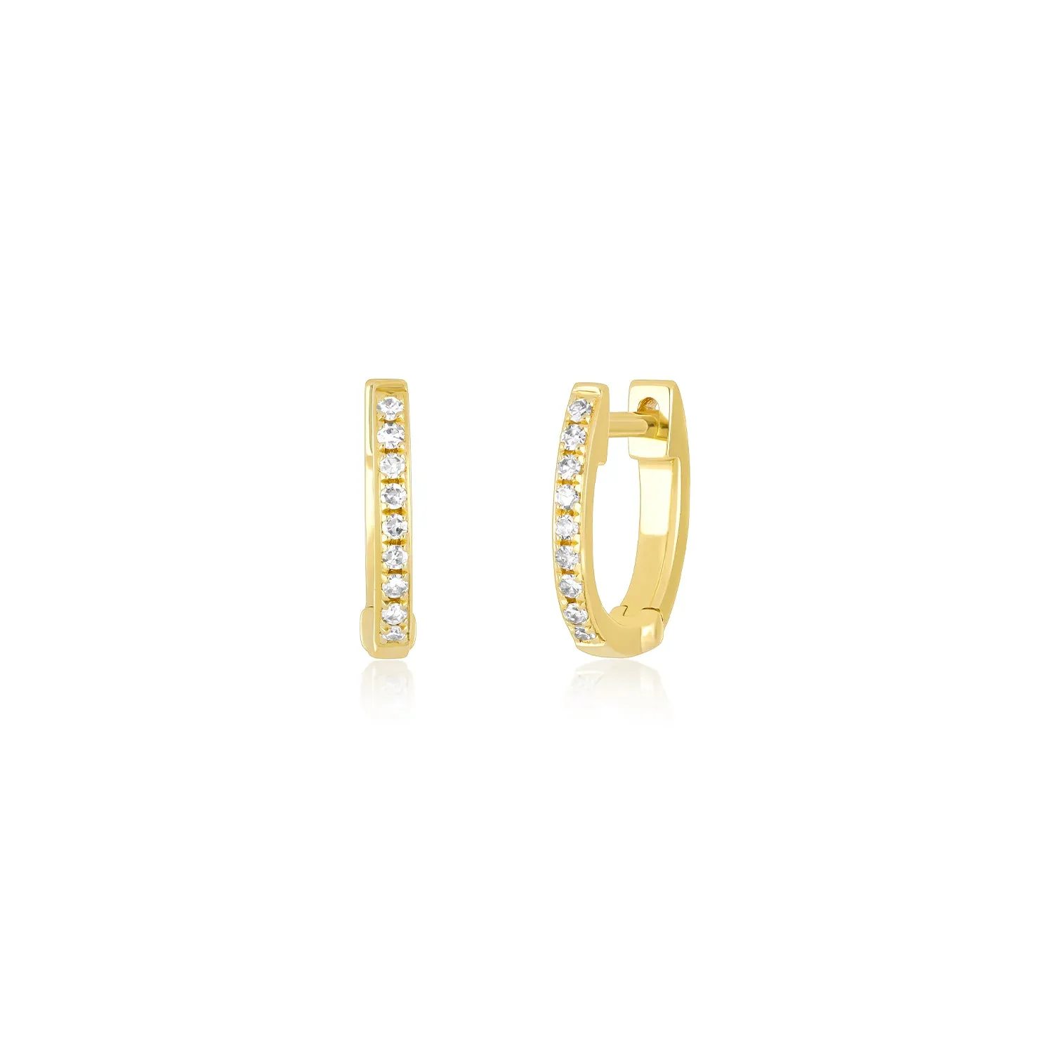 Diamond Mini Huggie Earring sold by EF Collection