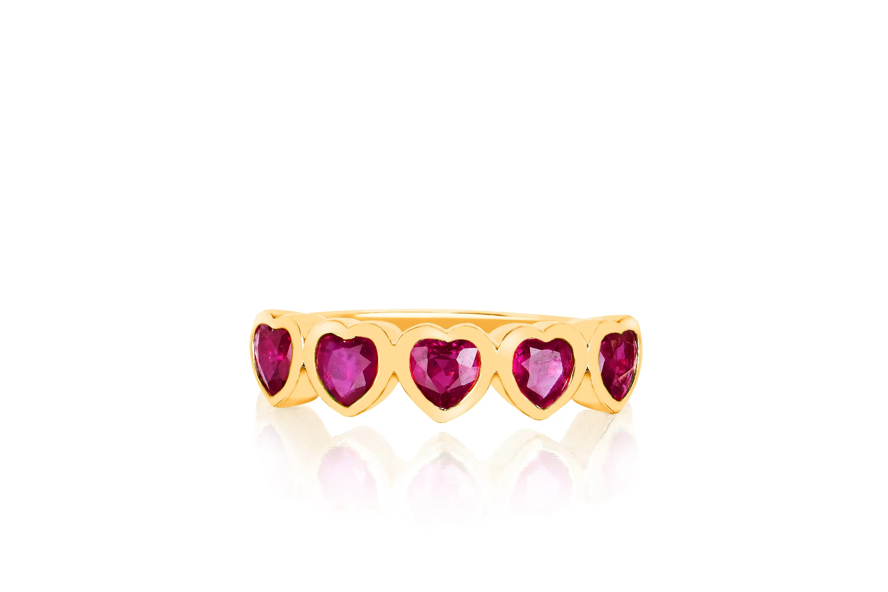 Ruby Multi Heart Ring sold by EF Collection