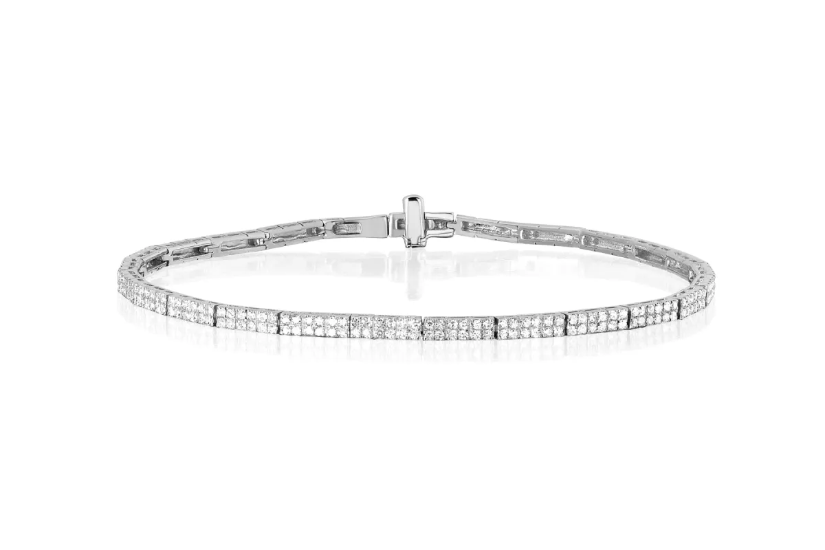 Double Row Diamond Eternity Bracelet sold by EF Collection