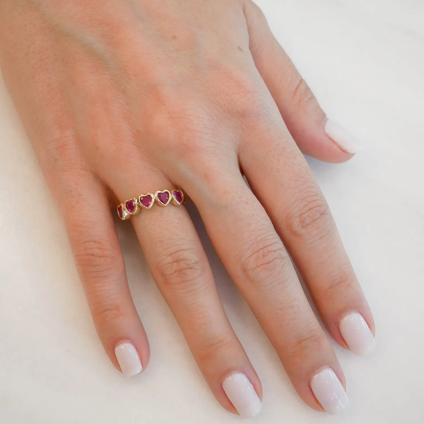 Ruby Multi Heart Ring sold by EF Collection product image thumbnail 2