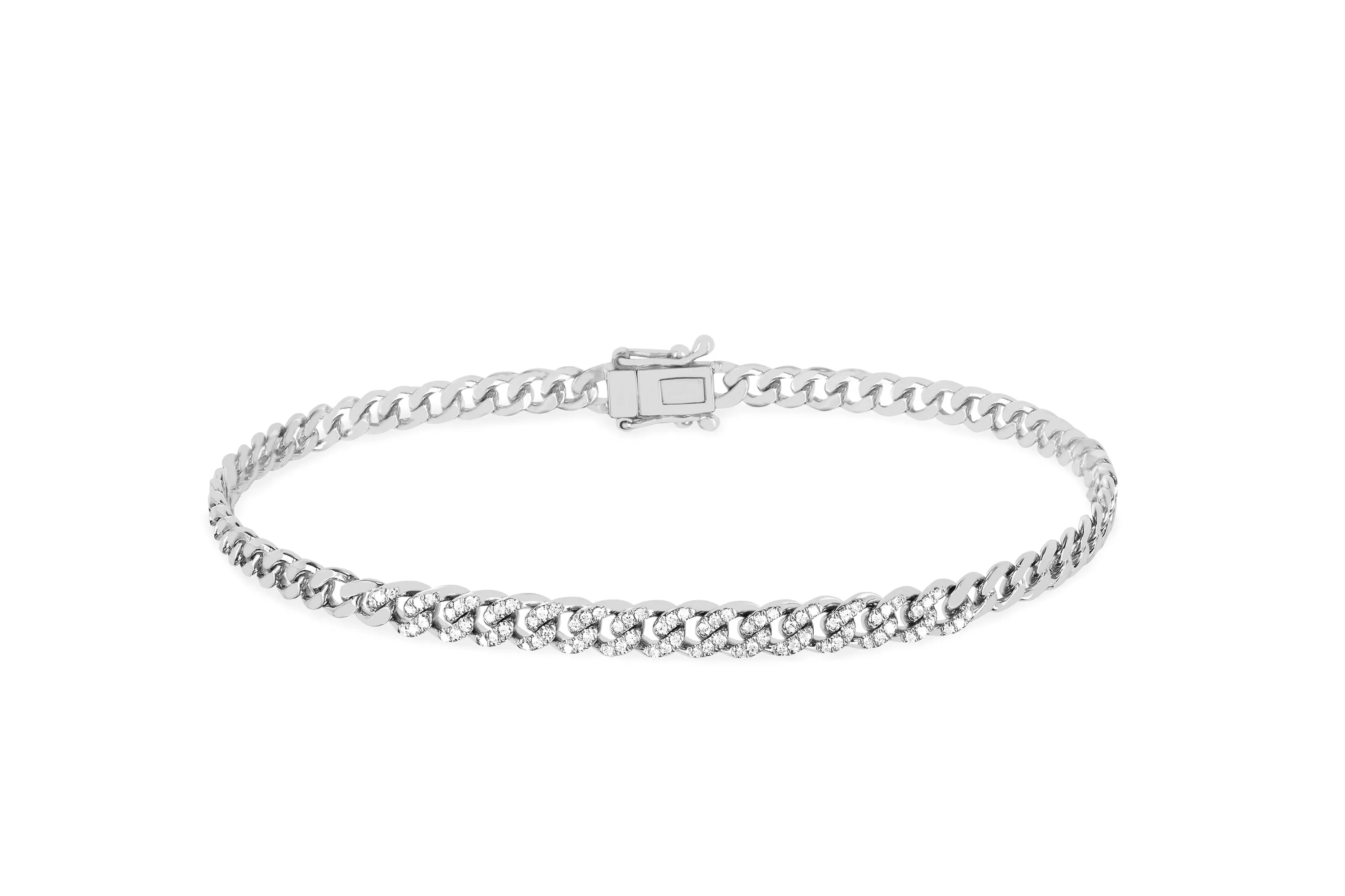 Diamond Curb Chain Bracelet sold by EF Collection