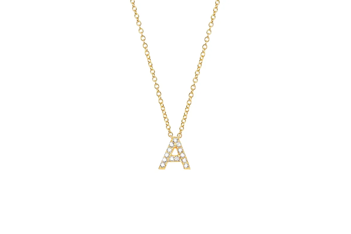 Diamond Initial Necklace sold by EF Collection