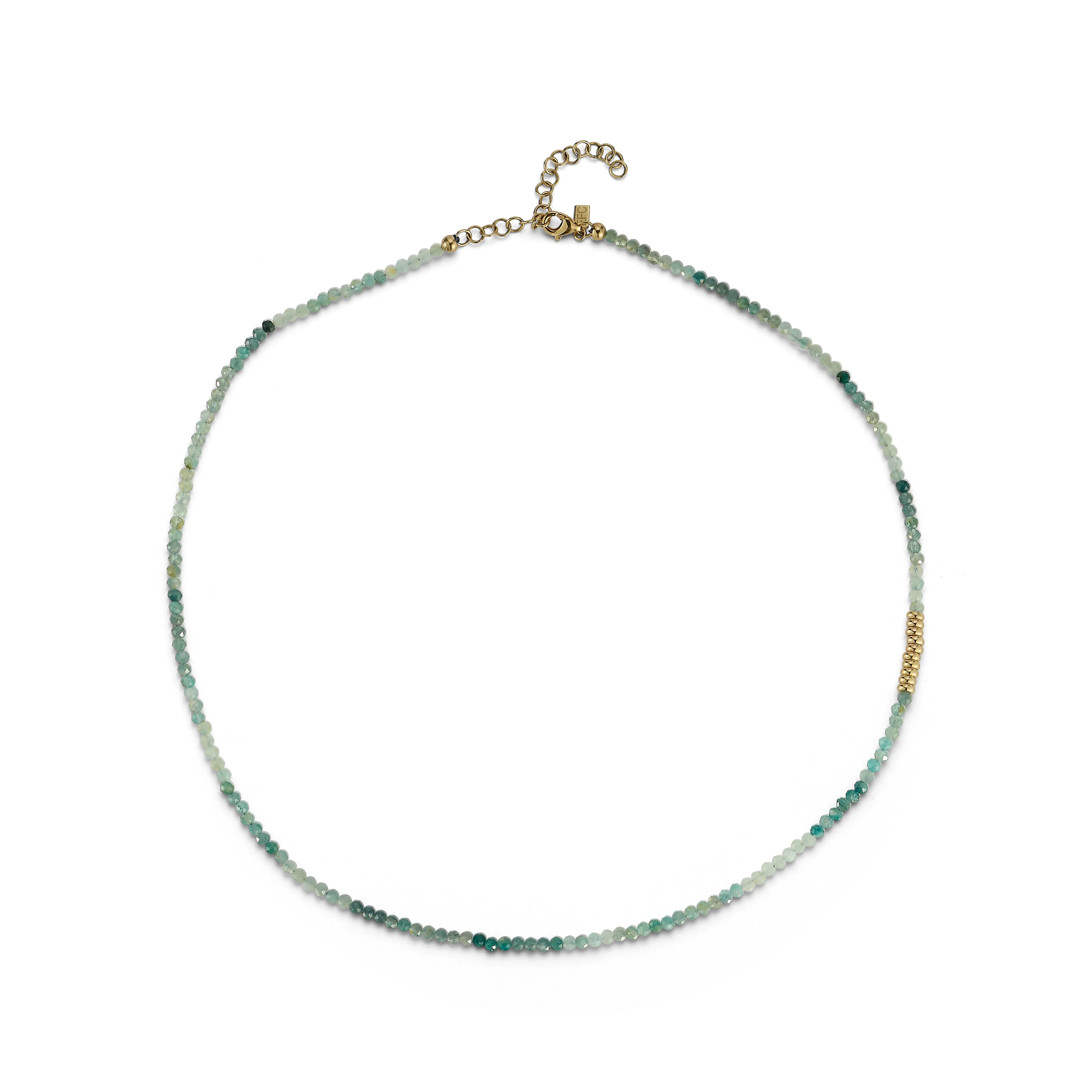 Ombré Tourmaline Birthstone Bead Necklace sold by EF Collection