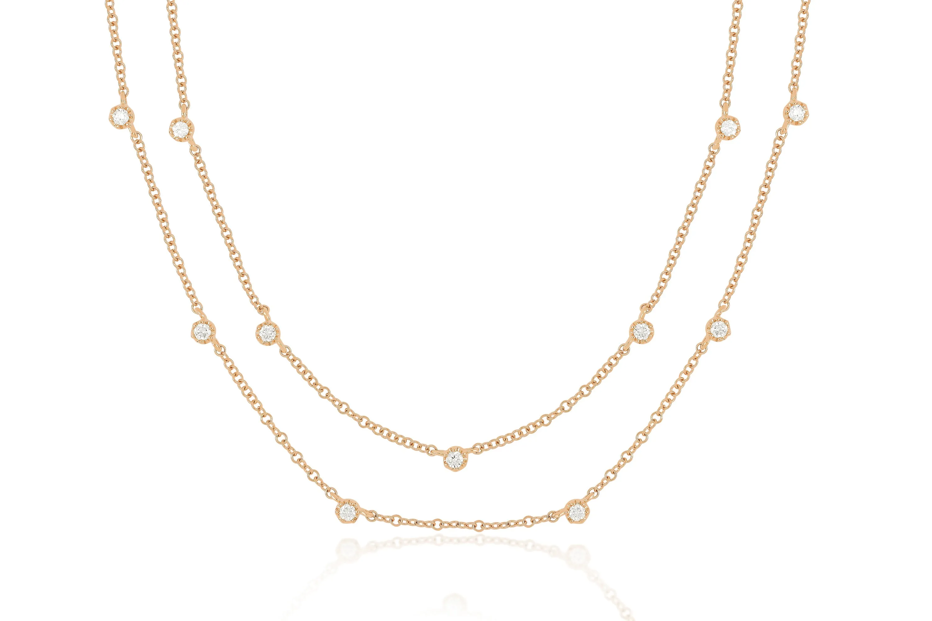 Diamond Crown Double Strand Necklace sold by EF Collection